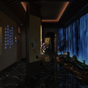 新中式足浴会所3D模型下载